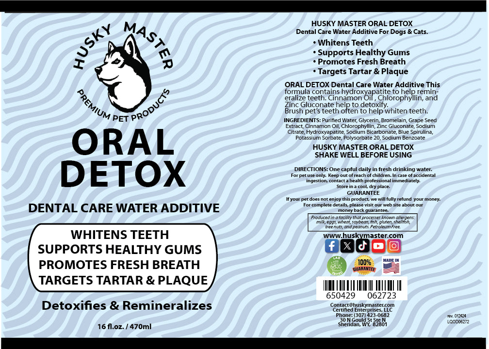 Oral Detox for Dogs and Cats - Tooth Whitening Water Additive
