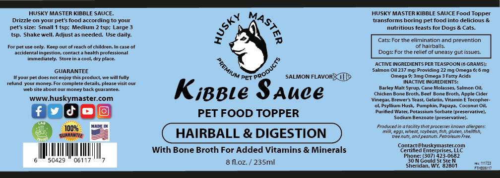 DIGESTION & HAIRBALL Kibble Sauce